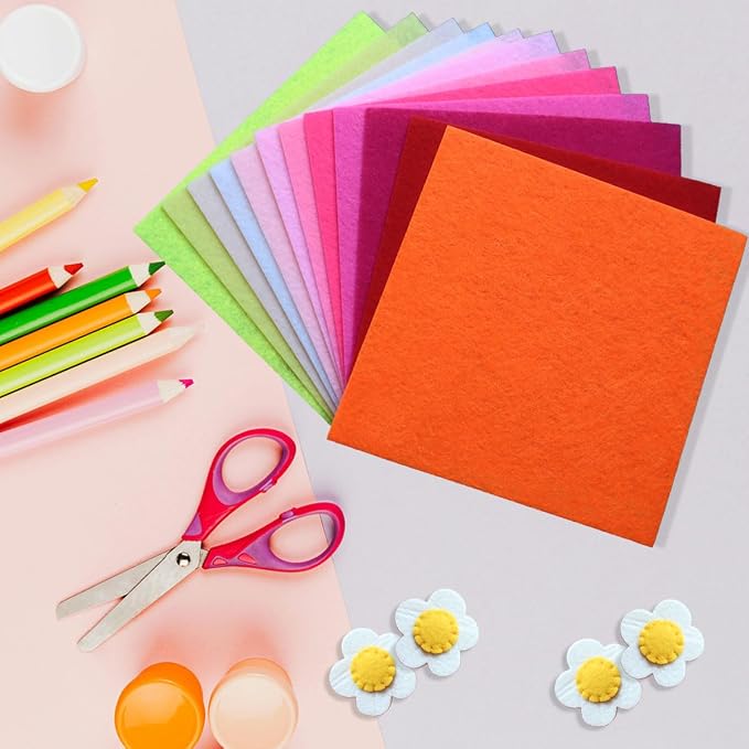40 Pcs Felt Fabric Sheet, 1mm Thick