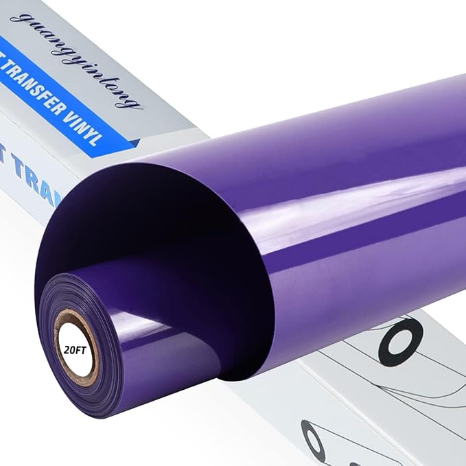 guangyintong Heat Transfer Vinyl Purple HTV Rolls, Glossy Surface HTV Vinyl