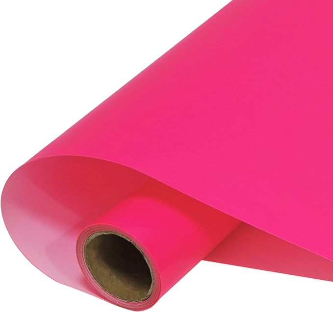 FUNKAKA Fluorescent Pink HTV Heat Transfer Vinyl Rolls