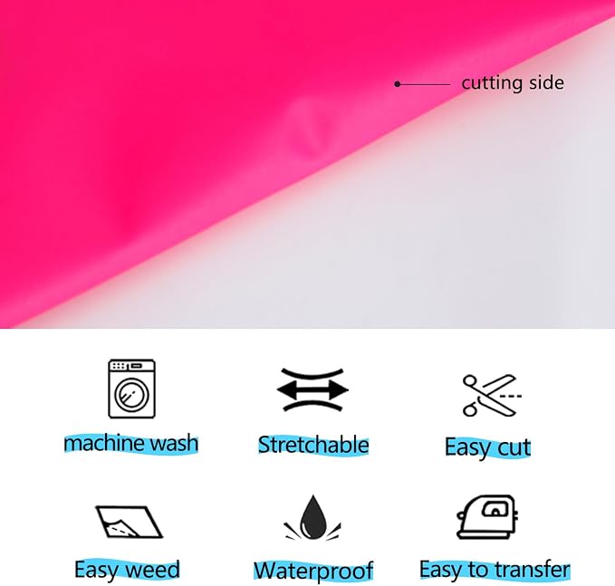 guangyintong Glow in The Dark Heat Transfer Vinyl HTV Rolls, PU Elastic HTV