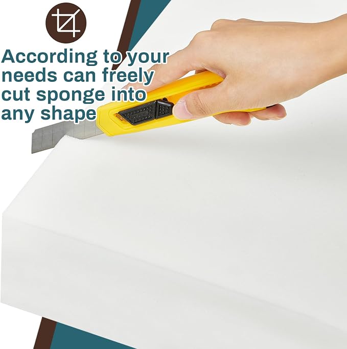 Frienda 1 Pack 6" x 22" x 24" Upholstery High Density Craft Foam Sheets