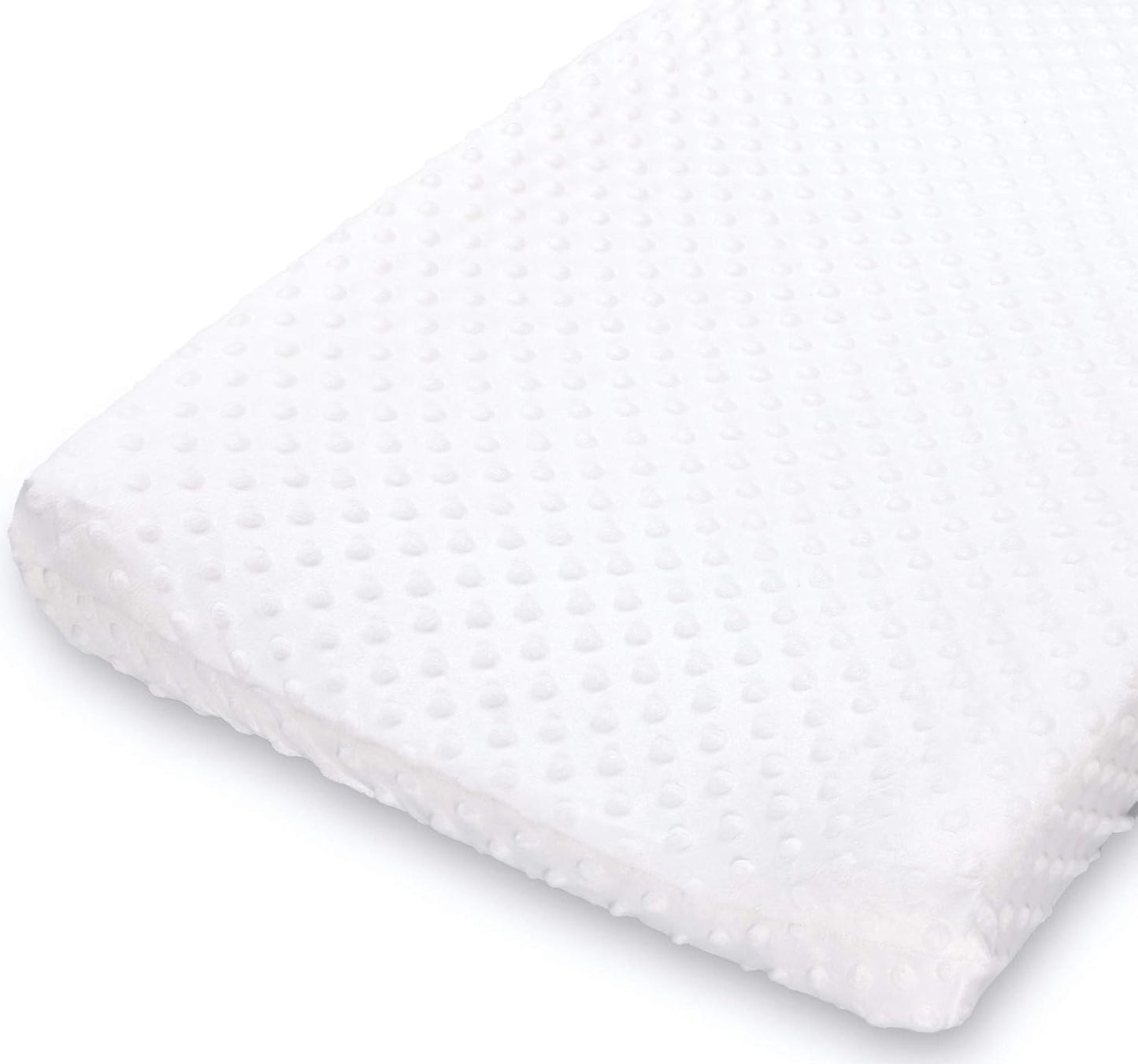 The Peanutshell Baby Girl or Boy Changing Pad Covers Set of 2 - Ultra Soft, Plush Baby Cover - Fits Standard Changing Table Pads, Durable, Machine Washable Sheets - Grey & White Minky