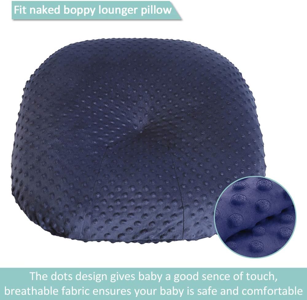 OWLOWLA Newborn Lounger Cover,Minky Removable Slipcover Fits Newborn Lounger for Baby Boy Girl(Navy)