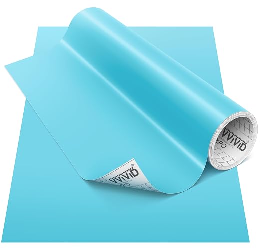 VViViD DECO65 Matte Pastel Geyser Blue Permanent Adhesive Craft Vinyl
