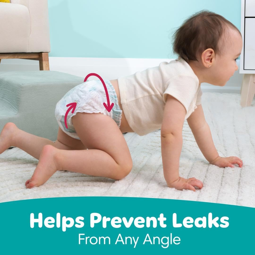 Pampers Swaddlers 360 Pull-On Diapers, Size 7, 84 Count for up to 100% Leakproof Skin Protection and Easy Changes