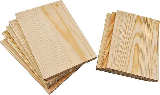 8PCS Rectangle Wood Boards Unfinished Wood Blocks