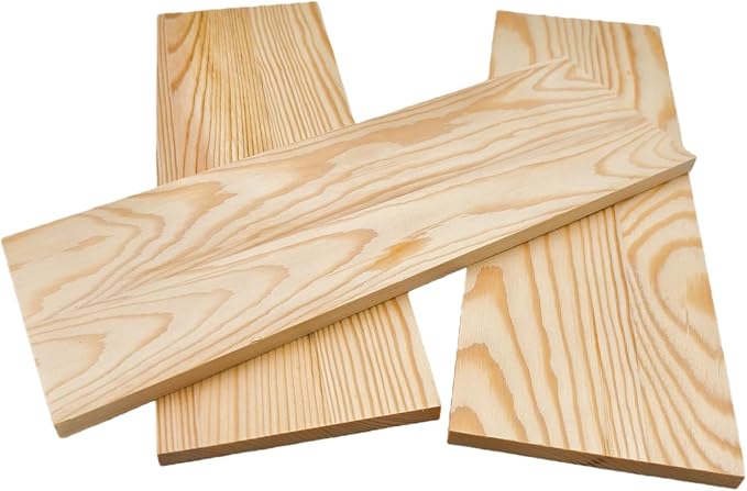 3PCS Rectangle Wood Boards Unfinished Wood Blocks