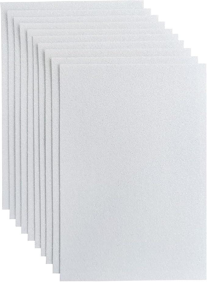 Jtnohx Glitter Felt Fabric, 8 x12 inches Felt Square Glitter