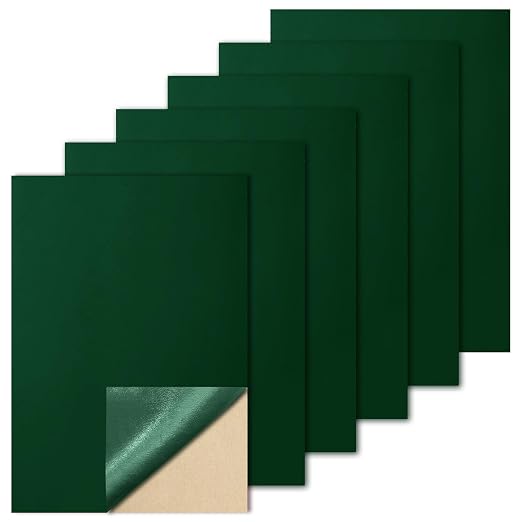 Biaungdo Self Adhesive Felt Sheets, Dark Green, 8 x 12 Inch | A4 Size, Felts