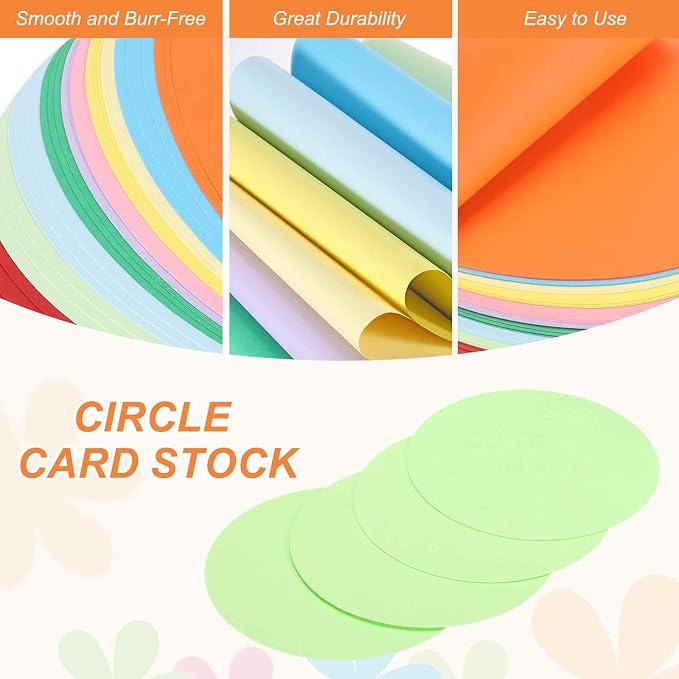 MECCANIXITY 24 Pcs Circle Card Stock, 2 Inch Round Cutouts Paper Thick