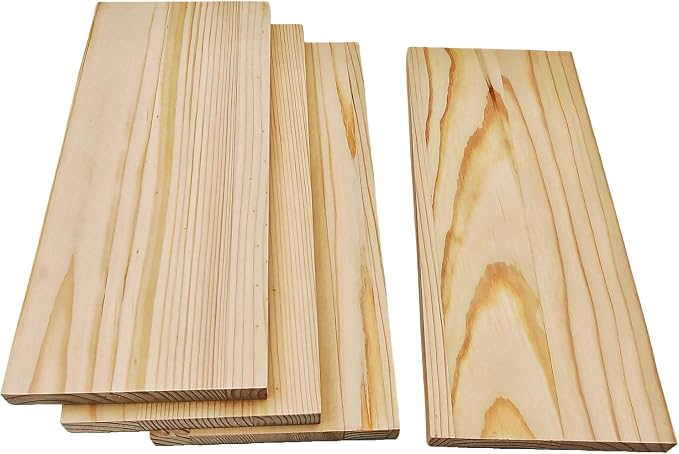 4PCS Rectangle Wood Boards Unfinished Wood Blocks