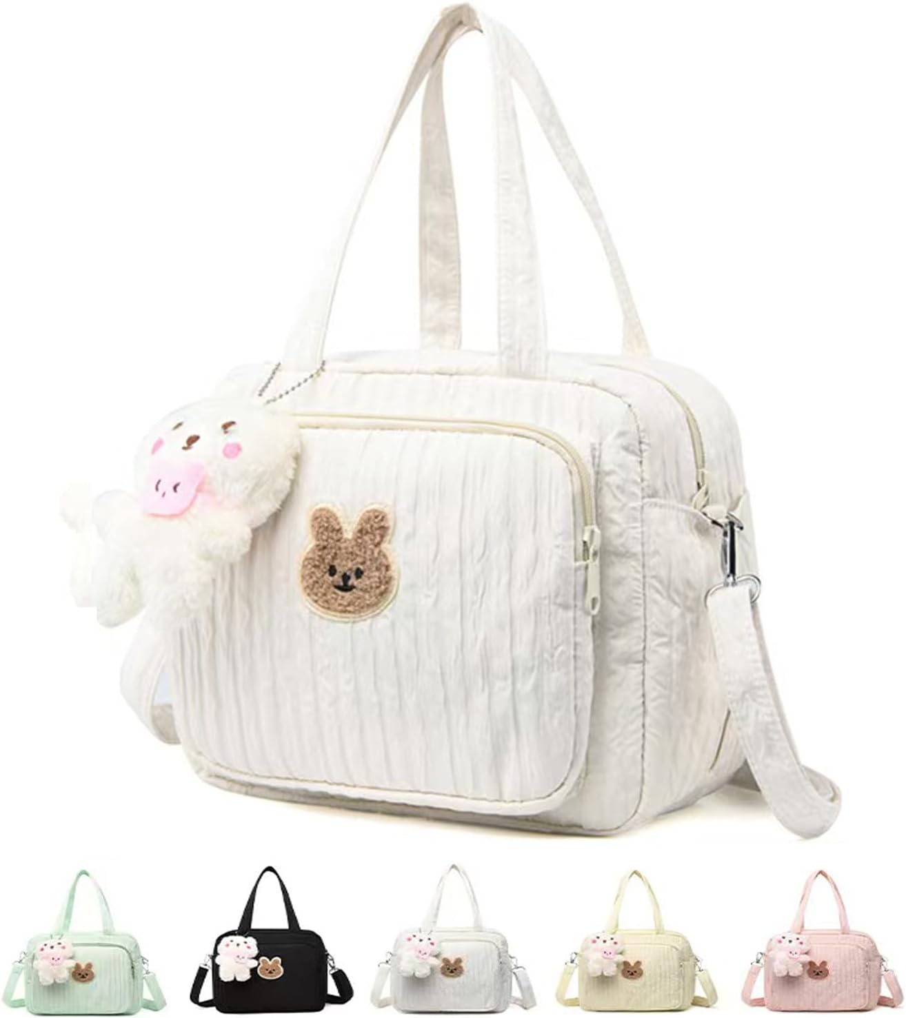 Baby Diaper Bag Tote, Cute Small Crossbody Nappy Mommy Bag, Lightweight Travel & Hospital Multifunction Storage Tote