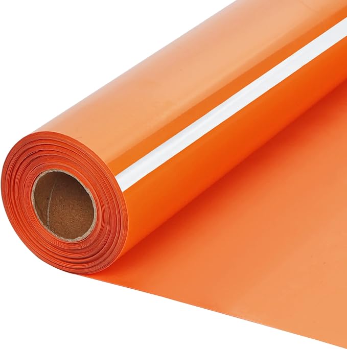 HTVVETUR Orange HTV Iron on Vinyl 12Inch by 35ft Heat Transfer Vinyl