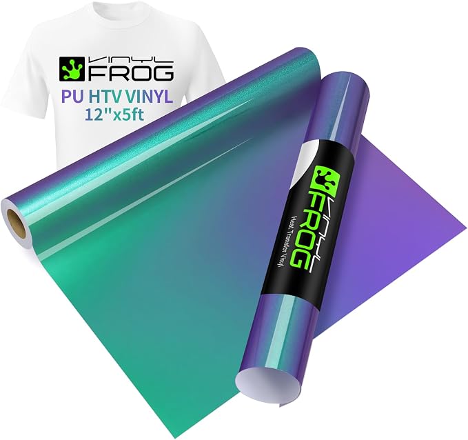 VINYL FROG Chameleon Heat Transfer Vinyl Roll 12" x12ft Gradual HTV Vinyl |