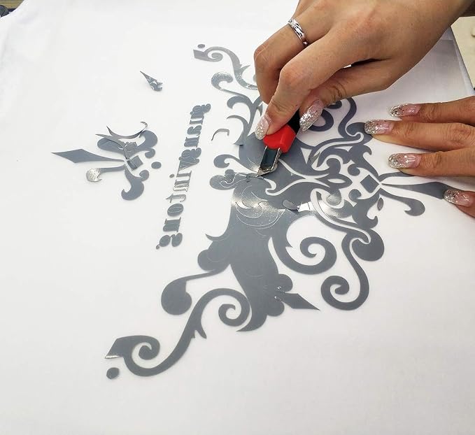 guangyintong Heat Transfer Vinyl Silver HTV Rolls, Matte Surface PVC Material