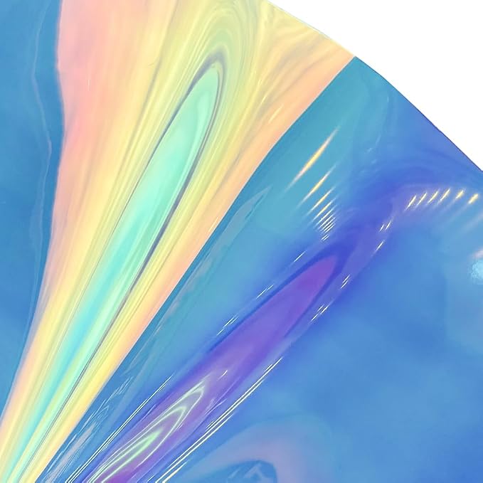 ONEART | 30 Gauge Holographic Clear Vinyl Roll, 11.8" x 54" Waterproof