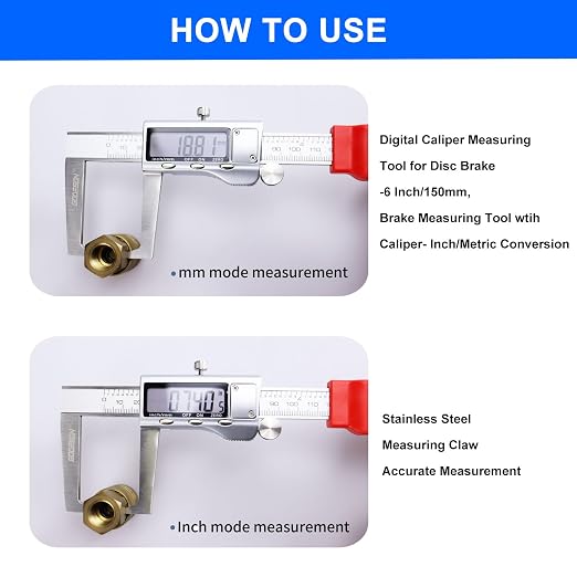 GODESON Disc Brake Rotor Micrometer, Digital Caliper Measuring Tool