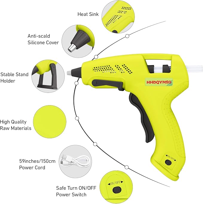 Cordless Hot Glue Gun, 20W Hot Glue Gun