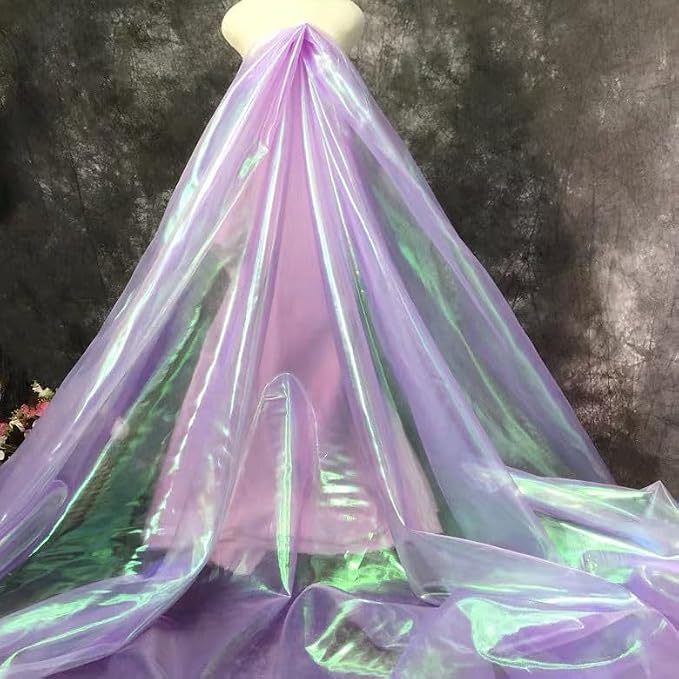 Light Purple Iridescent Organza Fabric