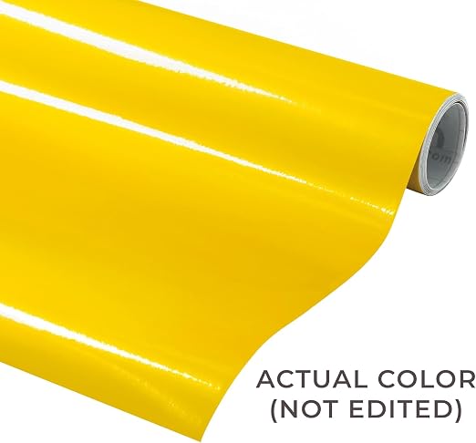 VViViD DECO65 Yellow Gloss Permanent Adhesive Craft Vinyl