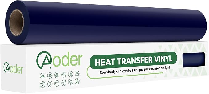 Aoder Navy Blue Heat Transfer Vinyl