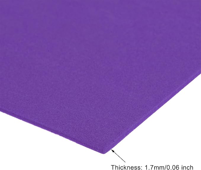 uxcell Purple EVA Foam Sheets 11 x 8 inch 1.7mm Thickness