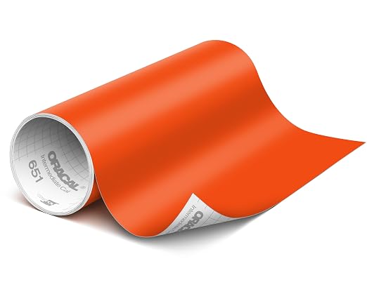 ORACAL 651 Matte Orange Vinyl Durable Roll Easy to Weed Permanent Adhesive