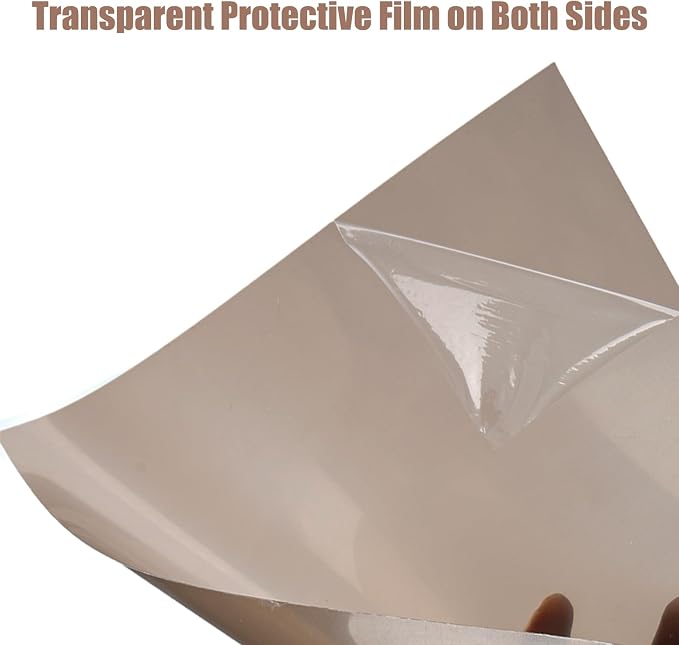 10-Pack A4 Colored PVC Flexible Plastic Sheets, 0.3mm Brown Transparent Film