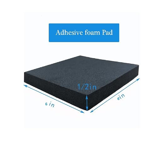 4 Pcs Foam Padding Sheet with Adhesive 6"x6"x1/2" Neoprene | Neoprene Rubber