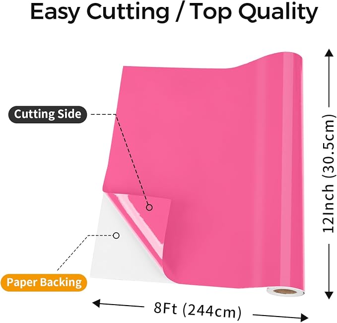 IModeur Glossy Pink Permanent Vinyl