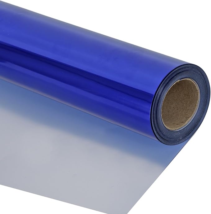 guangyintong Soft Metal Heat Transfer Vinyl Glossy Blue HTV Rolls, HTV Vinyl