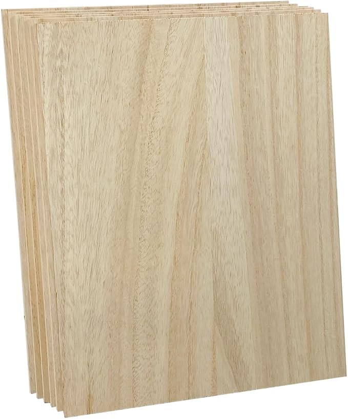 6 Pack MDF Wood Boards 11"x14"-1/4th inch Thick Wooden Planks, Double Sided