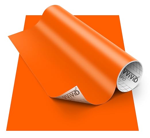 VViViD DECO65 Matte Pastel Orange Permanent Adhesive Craft Vinyl