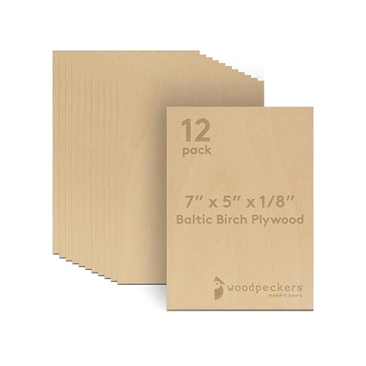 Baltic Birch Plywood, 3 mm 1/8 Craft Wood, B/BB Grade Baltic Birch Sheets