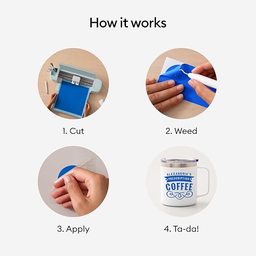 Cricut Premium Permanent Vinyl Roll, Medium Blue