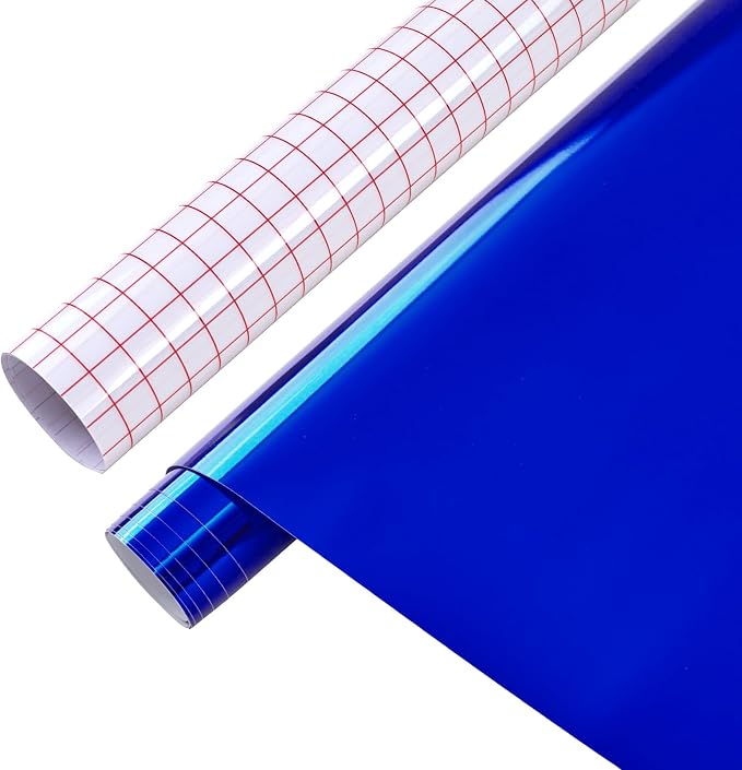 Tintnut Holographic Permanent Vinyl Roll 12in x 5ft Blue Adhesive Vinyl | Solid
