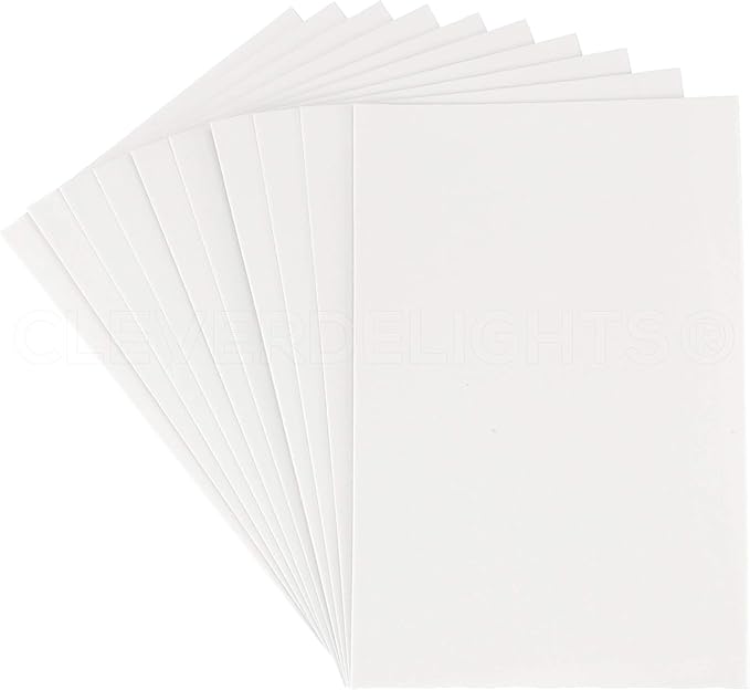 CleverDelights White 8" x 12" Foam Sheets