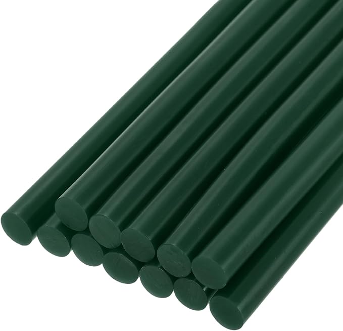 uxcell Mini Hot Glue Sticks for Glue Gun 11mm x 100mm Dark Green 12pcs