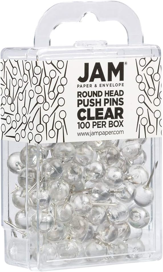 JAM PAPER Colorful Push Pins