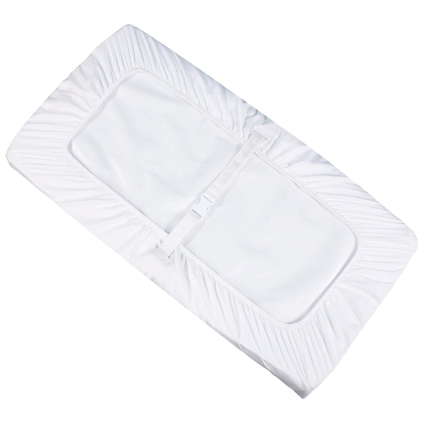 CaSaJa Diaper Changing Pad Cover for Baby Girls Set of 3, Snug Fit 4-Sided Contoured Changing Table Pad 16x31 16x32, Fitted Change Pad Sheet Gray White Pink, 100% Silky Soft Breathable Microfiber