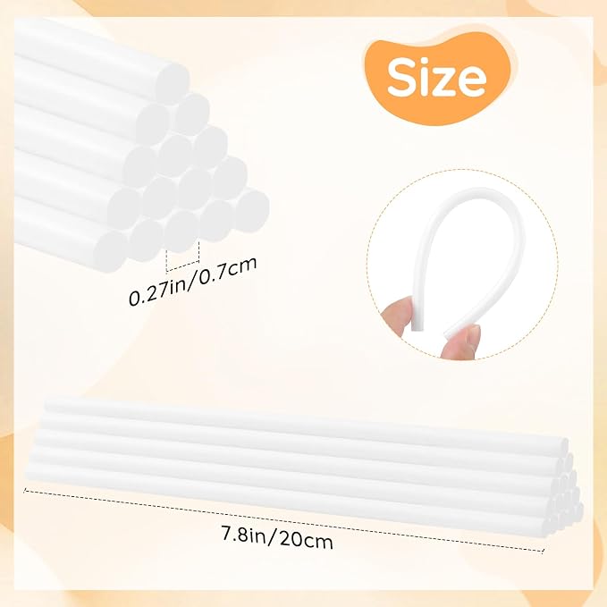 72 Pack White Hot Glue Sticks, Home General Repair, Holiday Gift Crafts