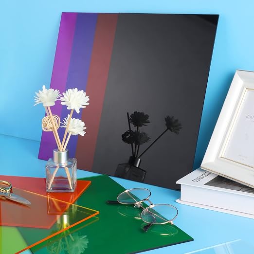 8 Pack Colored Acrylic Sheets 8 x 12 Inch, 1/8 Inch Thick, 8 Colors |