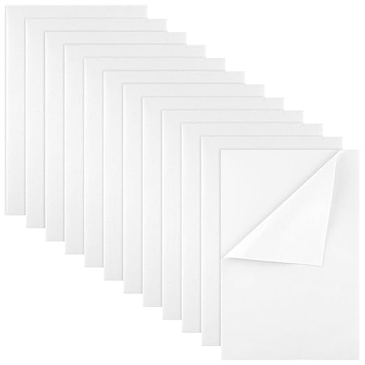 Morcheiong 12 Pcs Self Adhesive Felt Sheet Soft Felt Sheets
