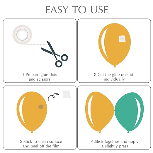 ALLFUN 1000 Pieces Clear Glue Points Dots Double Sided Adhesive Removable