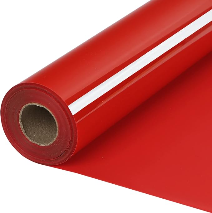 HTVVETUR Red HTV Iron on Vinyl 12Inch by 35ft Heat Transfer Vinyl