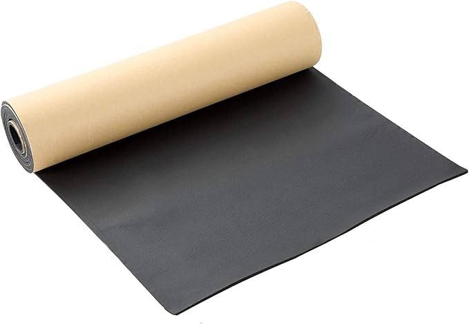 NATGAI Sponge Neoprene with Adhesive Foam Rubber Sheet 1/8” Thick X 12” Wide X