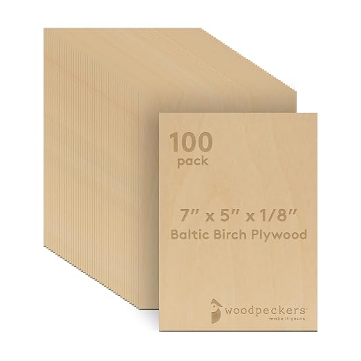 Baltic Birch Plywood, 3 mm 1/8 Craft Wood, B/BB Grade Baltic Birch Sheets