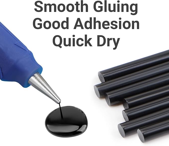 ENPOINT Black Hot Glue Sticks Mini, 7x200mm Long Hot Melt Glue Sticks