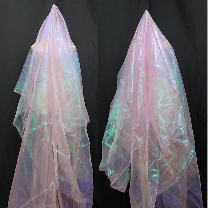 Light Pink Iridescent Organza Fabric