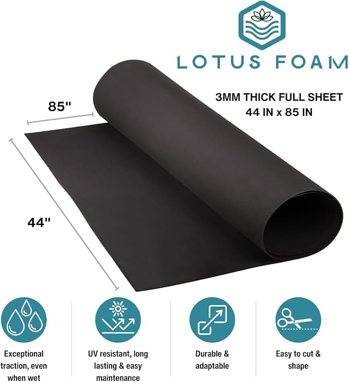 LotusFoam EVA Foam Sheet 3mm – 44"x 85" Craft Foam